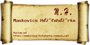 Maskovics Hófehérke névjegykártya